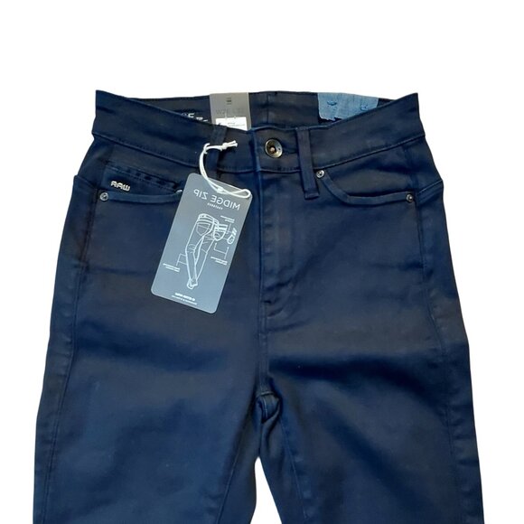 G-Star Raw Midge Zip Ultra High-rise Super Skinny Blue Pants Trousers Sz 26 x 30 - Picture 5 of 13